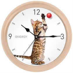 Часы Energy ЕС-113 009486  настенные  кварцевые  кот - фото 14991