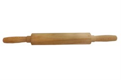 Скалка Хозяюшка 40-33 деревянная большая с крутящейся ручкой 495 мм.  бук - фото 16118