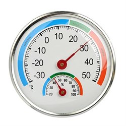 Термометр INBLOOM 473-054 круглый измерение влажности - фото 18522