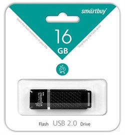 Накопитель USB Smartbuy флешка 16GB Quartz Black - фото 19021