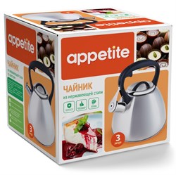 Чайник Appetite LKD-4030 со свистком 3.0л - фото 20390