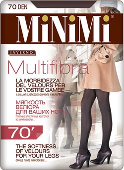 Колготки женские MiNiMi "MULTIFIBRA 70" Nero 5-XL - фото 22444
