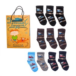 Набор носков для мальчиков "Приятный подарок" 10 пар - фото 22514