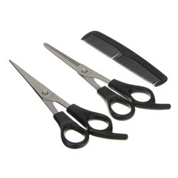 Набор GALANTE 350-053 ножницы парикмахерские 2шт 18см + расчеcка 12см, металл/пластик - фото 24308