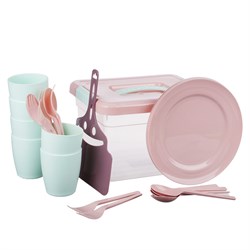 Набор посуды для пикника на 6 персон, 26 предметов, пластик, 861-295 - фото 24654