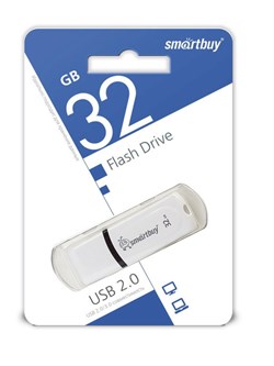 Накопитель USB Smartbuy Pean  флешка 32GB White - фото 27892