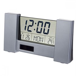 Часы-будильник Perfeo "City",  серебро, (PF-S2056), время, температура, дата - фото 29358