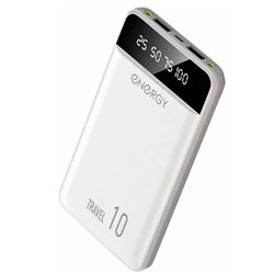 Аккумулятор Energy 103582 внешний Power Bank 10 000 Travel белый - фото 30785