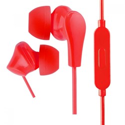 Наушники Perfeo ALPHA внутриканальные с микрофоном красные - фото 33031