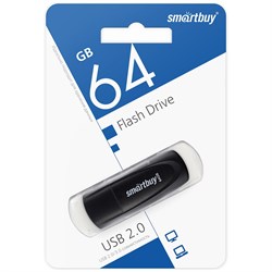 Накопитель USB Smartbuy флешка 64GB Scout Black - фото 33092