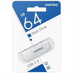 Накопитель USB Smartbuy флешка 64GB Scout White - фото 33095