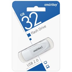 Накопитель USB Smartbuy флешка 32GB Scout White - фото 33704