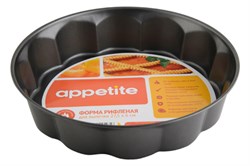 Форма Appetite SL1065 антипригарное покрытие для выпечки круглая рифленая 27,5х6 - фото 9838