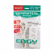 Удлинитель ENGY Эконом 3м 3 розетки (ШВВП 2х0,75) белый 186713