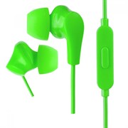Наушники Perfeo ALPHA внутриканальные с микрофоном зеленые