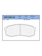 Тормозные колодки Jeenice WS3386.00
