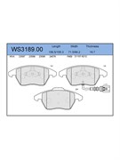 Тормозные колодки Jeenice WS3189.00