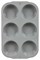 Форма MARMITON 17406 силиконовая кексы, 6 ячеек, 29*18,5*3 см BASIC - фото 33453